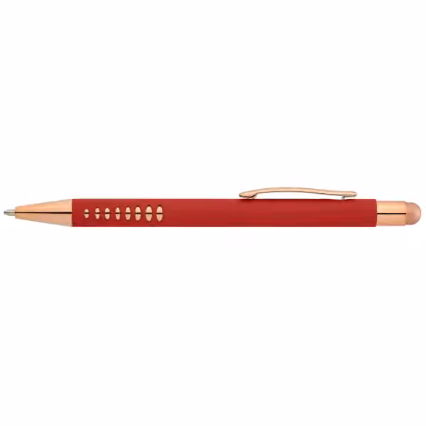 Bowie Roségold Kugelschreiber - m/Stylus in Rot