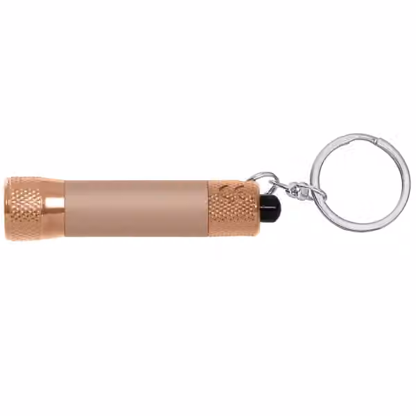 Chroma Softy Monochrome Metallic 3 LED-Taschenlampe mit Schlüsselanhänger in Rose Gold