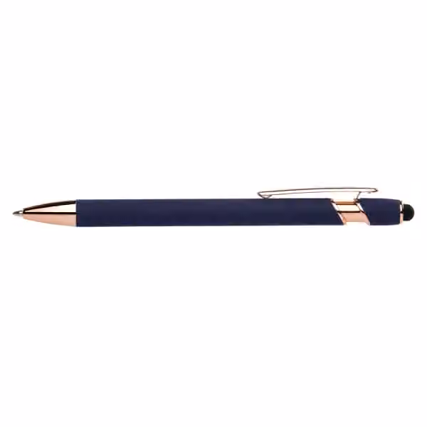 Prince Softy Roségold Gelschreiber - m/Stylus in Marineblau