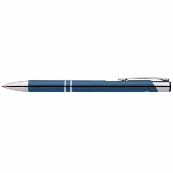 Crosby Kugelschreiber mit Metallic-Chromverzierungen aus recyceltem Aluminium in Marineblau