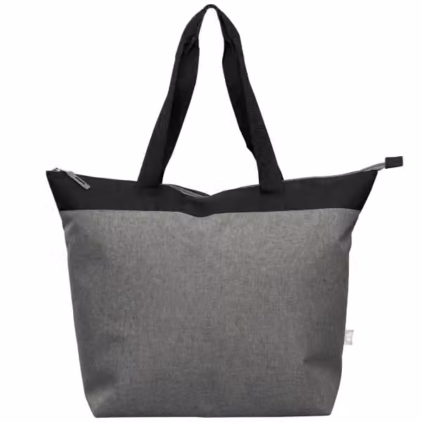 Metropolis Kühltasche mit Reißverschluss aus recyceltem 600D Polyester für 44 Dosen - 20 L in Grau