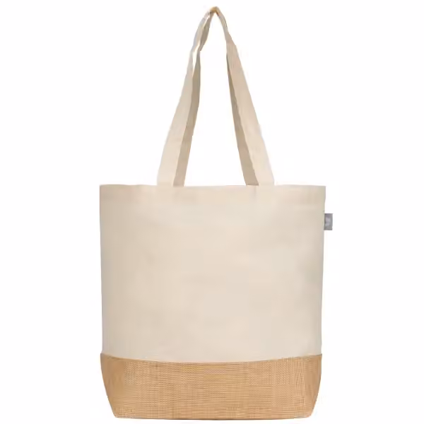 Rio™ Recycelte Baumwolle und Jute Einkaufstasche (140 g/m²)