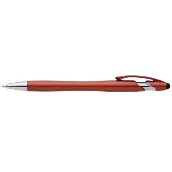 La Jolla Kugelschreiber Metallic mit Stylus aus recyceltem Kunststoff in Rot