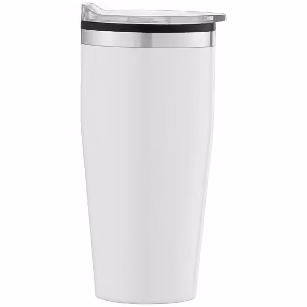 Jasper - 530 ml Edelstahlbecher mit Innenraum aus Kunststoff in Weiss