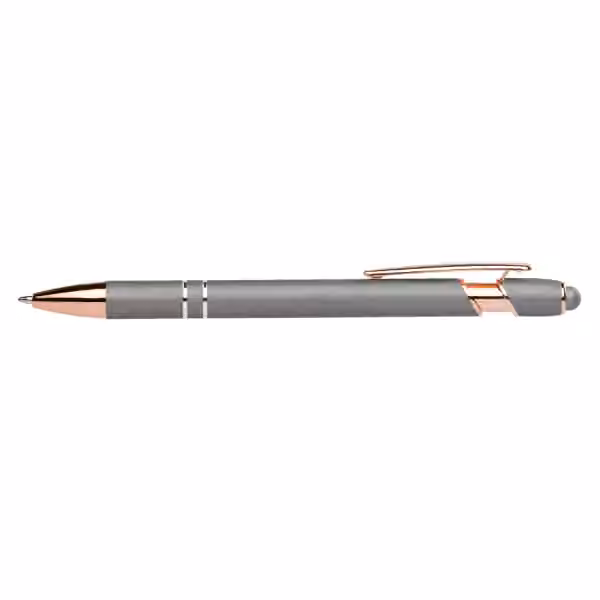 Prince Softy Roségold Metallic Kugelschreiber - m/Stylus in Silber