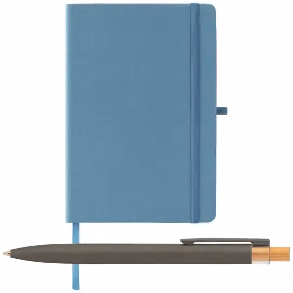 Terra Notizbuch mit festem Einband aus recyceltem Milchkarton - A5 und Reborn Kugelschreiber Set