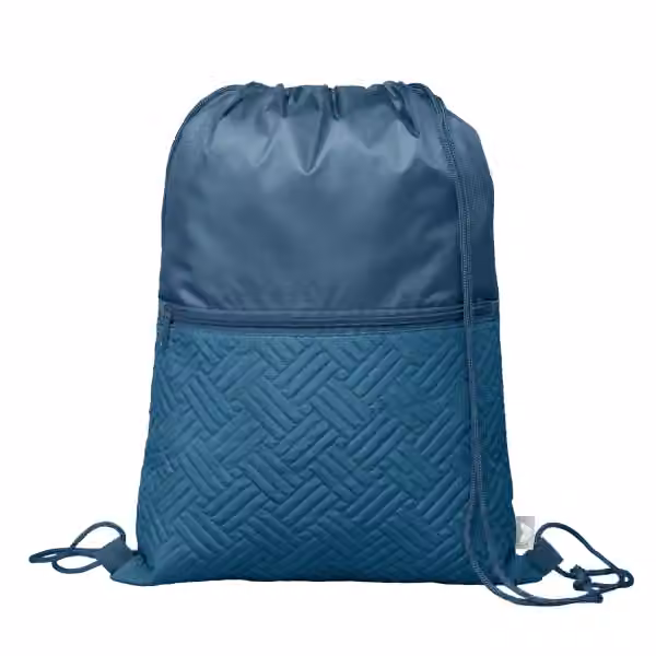 Sora Rucksack mit Kordelzug gesteppt aus recyceltem Material – 6 L in Marineblau