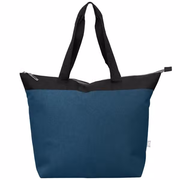 Metropolis Kühltasche mit Reißverschluss aus recyceltem 600D Polyester für 44 Dosen - 20 L in Marineblau