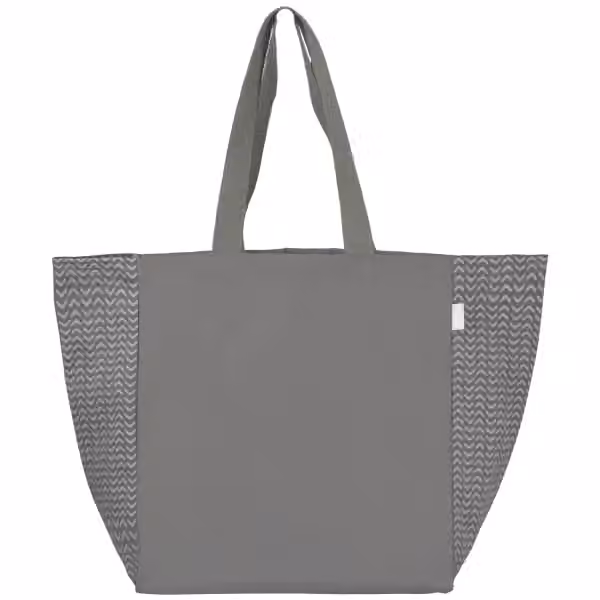 Toronto Chevron Tragetasche aus recycelter Baumwolle - 225 g/m² in Grau
