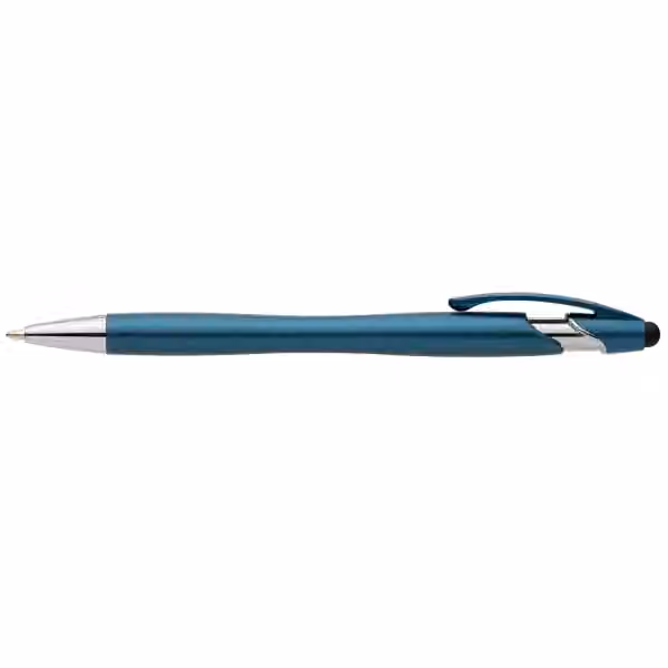 La Jolla Kugelschreiber Metallic mit Stylus aus recyceltem Kunststoff in Marineblau