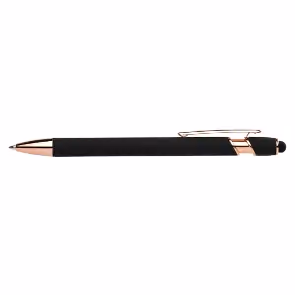 Prince Softy Roségold Gelschreiber - m/Stylus in Schwarz