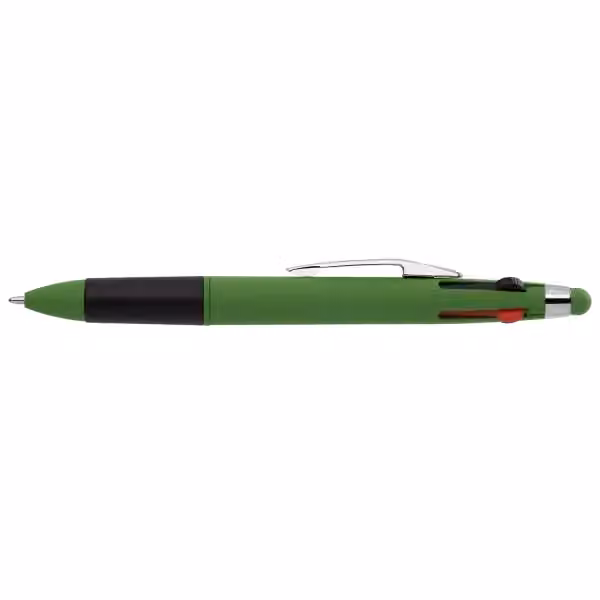 Quattro Softy Multi-Tinten Kugelschreiber - m/Stylus in Grün