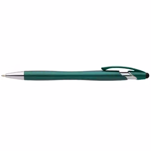 La Jolla Kugelschreiber Metallic mit Stylus aus recyceltem Kunststoff in Grün
