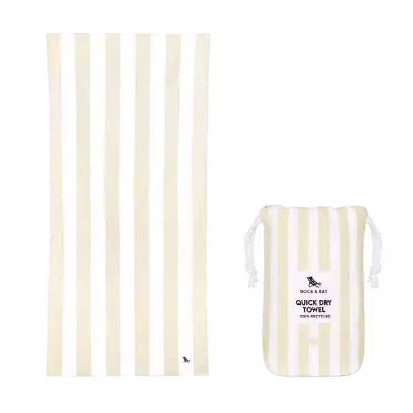 Dock & Bay© Quick Dry Handtuch - 160 x 90 cm in Beige