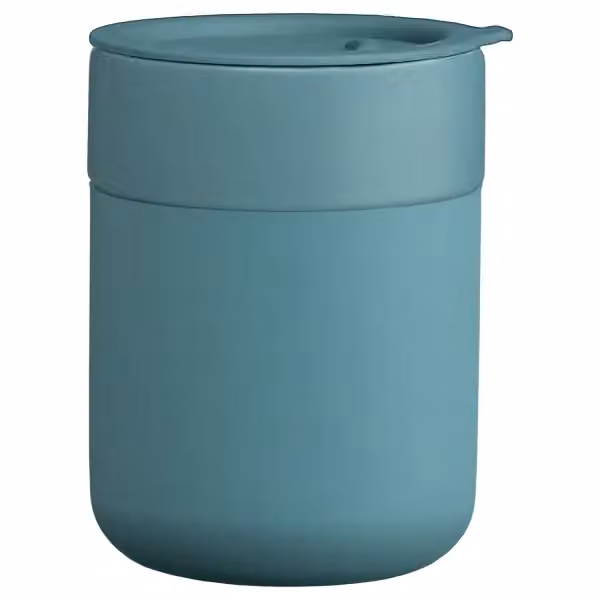 Obsidian - 295 ml Matte Keramik- und Silikonbecher mit Deckel