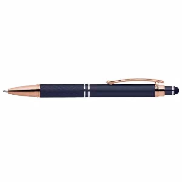 Phoenix Softy Roségold Classic Kugelschreiber - m/Stylus in Marineblau