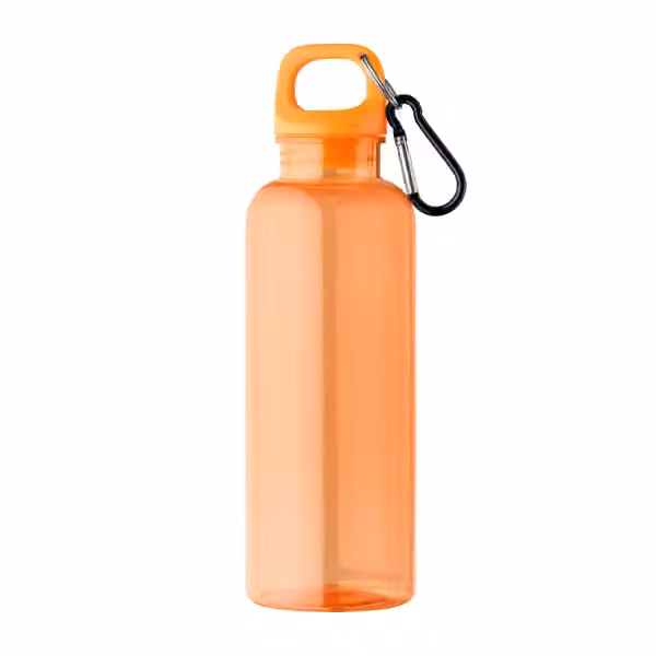 Doli Fahrradflasche mit Schraubverschluss und Karabinerclip aus rPET – 500 ml in Orange