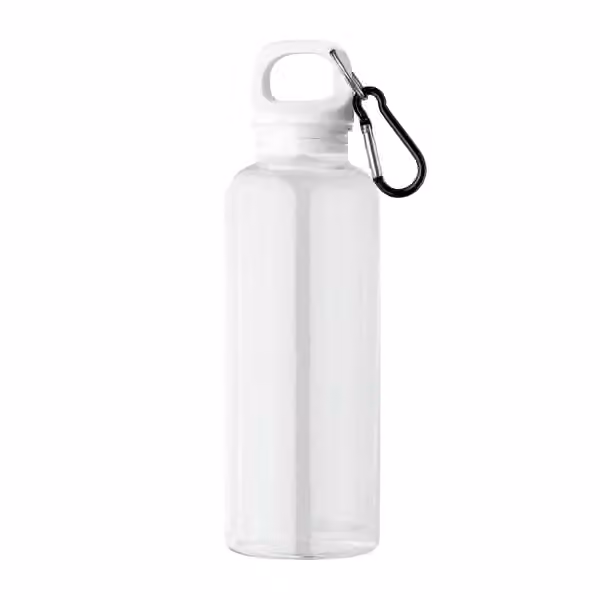 Doli Fahrradflasche mit Schraubverschluss und Karabinerclip aus rPET – 500 ml in Klar