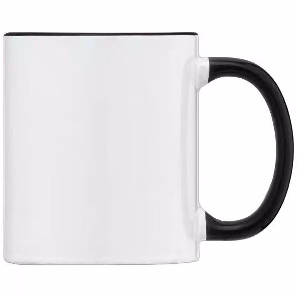 355 ml SimpliColour Keramiktasse mit ColourPop in Schwarz