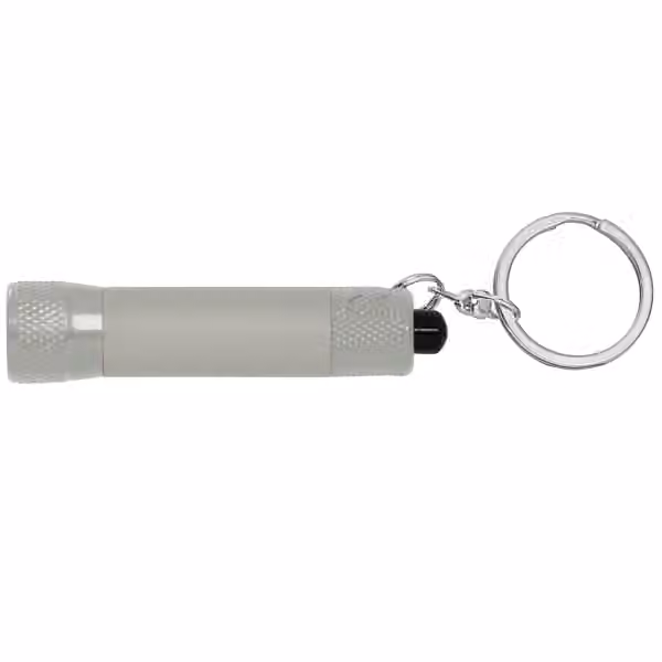 Chroma Softy Monochrome Metallic 3 LED-Taschenlampe mit Schlüsselanhänger in Silber