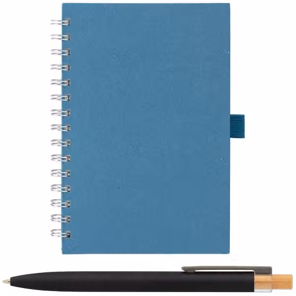 Terra Recycling-Milchkarton-Hardcover-Spiralblock A5 & Reborn-Kugelschreiber-Set