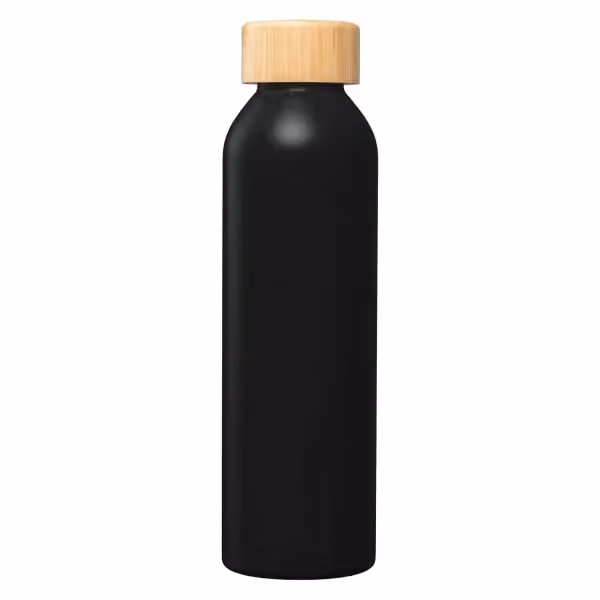Eden Trinkflasche mit Bambusverschluss aus recyceltem Edelstahl - 590 ml in Schwarz