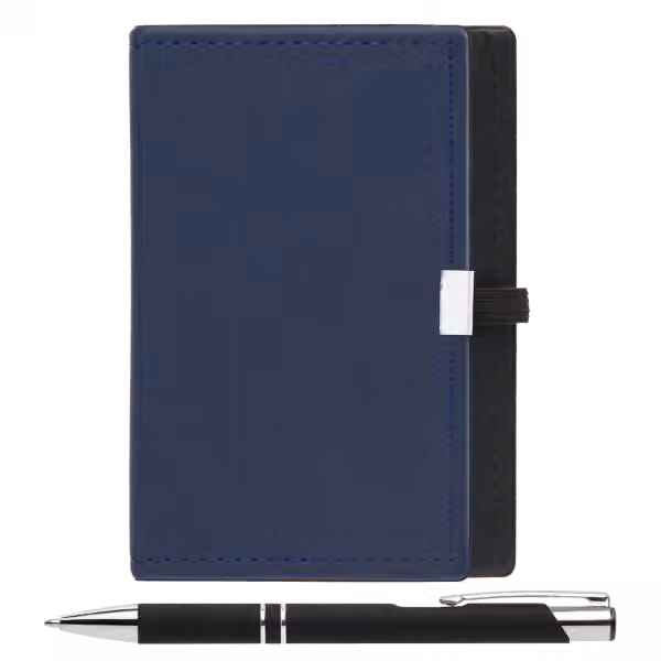 Caddy Notizbuch & Crosby  Kugelschreiber Geschenkset in Blau