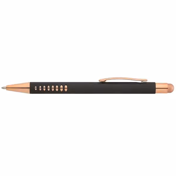Bowie Roségold Kugelschreiber - m/Stylus in Schwarz