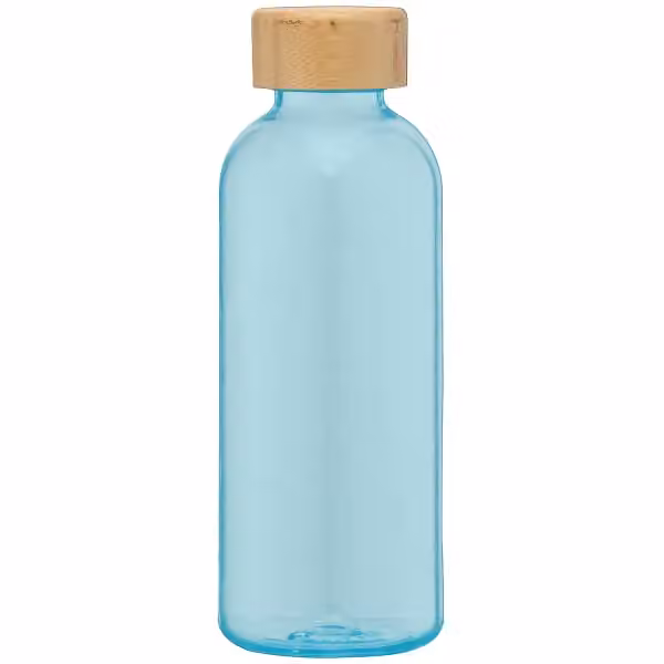 Strom Trinkflasche mit FSC®️ -Bambusverschluss aus rPET – 650ml in Aqua
