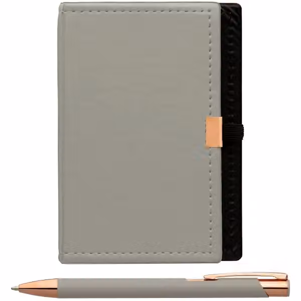 Caddy Notizbuch & Crosby Roségold Kugelschreiber - Geschenkset