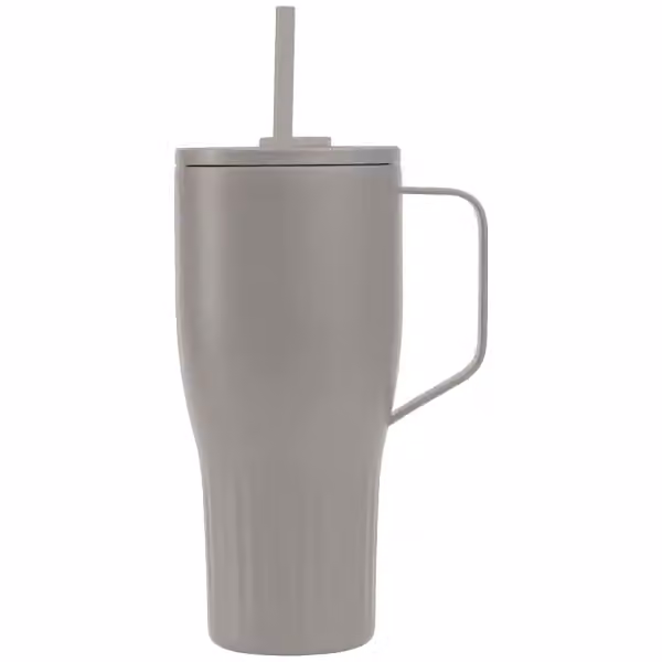 Majesty Recycling-Edelstahlbecher mit Trinkhalm - 890 ml
