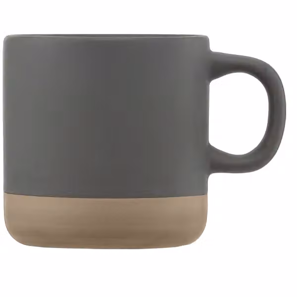 Terra - 350 ml Keramiktasse mit Tonbasis in Grau