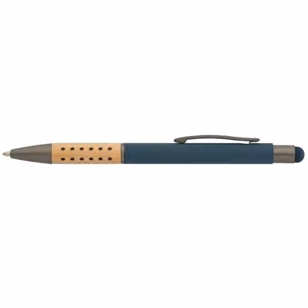 Bowie Bamboo Griff Kugelschreiber - m/Stylus in Marineblau