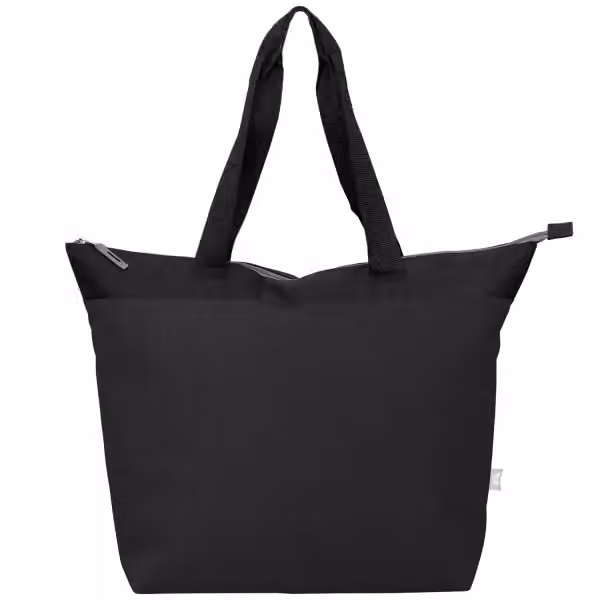 Metropolis Kühltasche mit Reißverschluss aus recyceltem 600D Polyester für 44 Dosen - 20 L in Schwarz