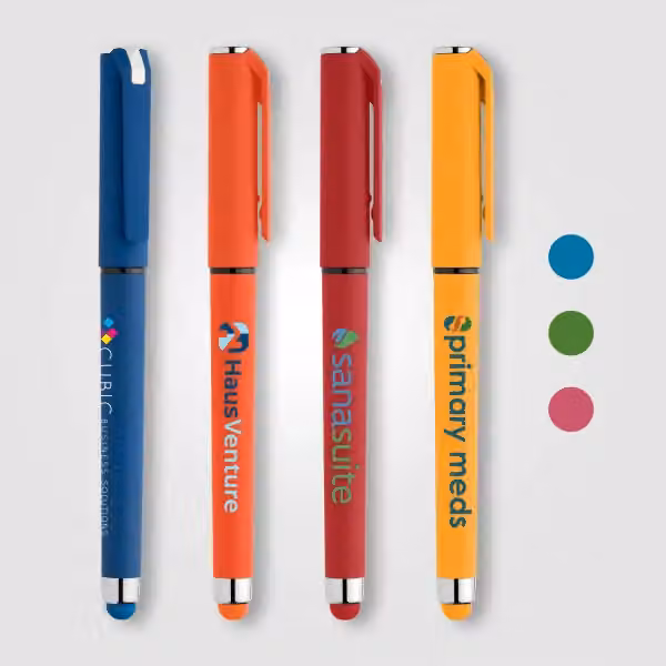 Islander Griff-Gelschreiber Brights aus recyceltem Kunststoff in Hellblau
