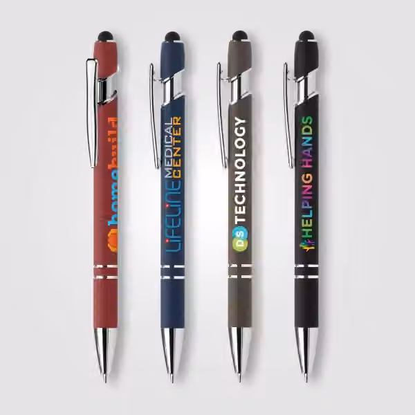 Prince Recycelt Softy Kugelschreiber - m/Anti-Fraud Tinte & Stylus in Marineblau