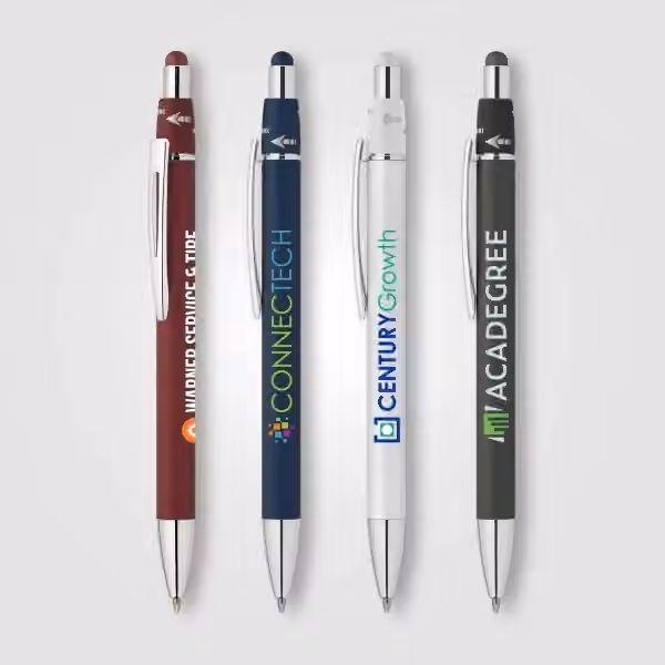 Orbit Spinner Chrome Metall Kugelschreiber - m/Stylus in Weiss