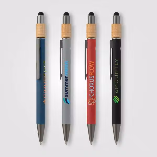 Reborn Spinner Kugelschreiber aus recyceltem Aluminium - m/Stylus in Rot