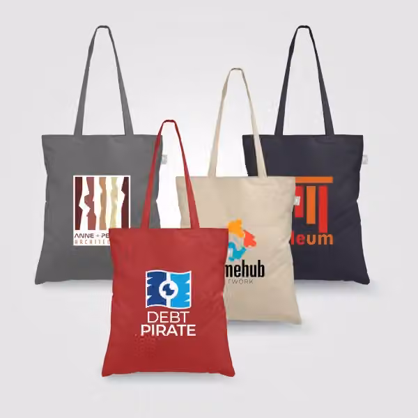 Geo - Tragetasche aus recyceltem Baumwolltuch - 140 g/m2 in Rot