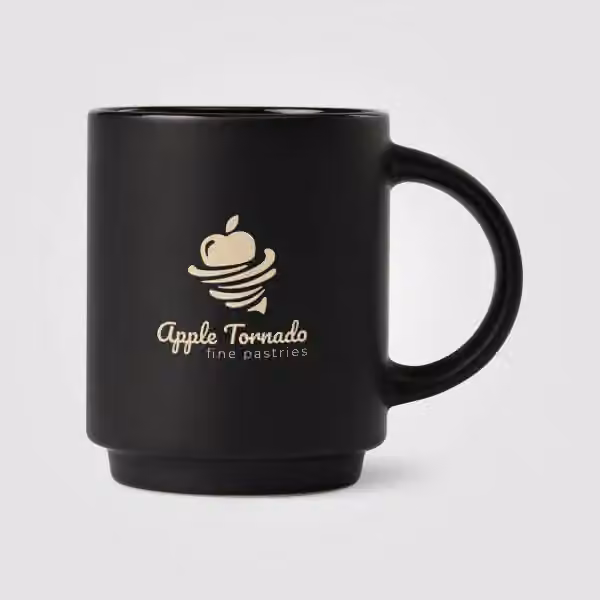 Café Duo - 325 ml Keramiktasse & Bambusbrett-Set