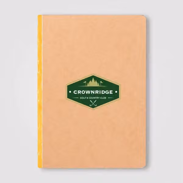 Romy Notizbuch mit farbiger Randverzierung und Einband aus Kraftpapier - A5