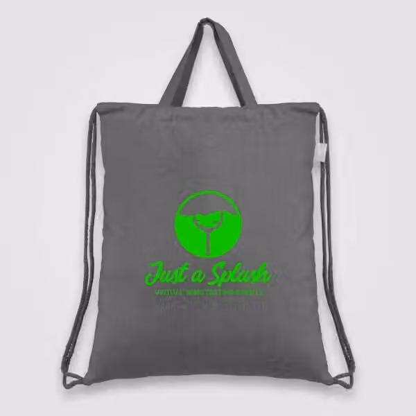 Palma - Rucksack & Tragetasche mit Kordelzug aus recycelter Baumwolle (140 g/m²)