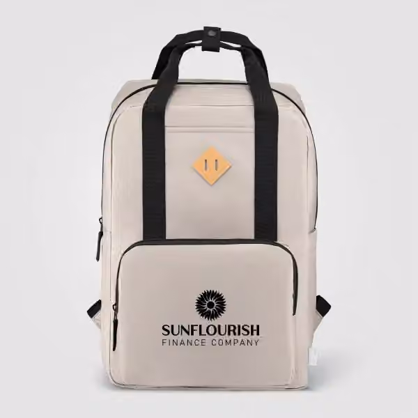 Majesty Laptop-Rucksack mit verstellbarem Gurt für 15-Zoll-Laptops aus 300D rPET - 16L