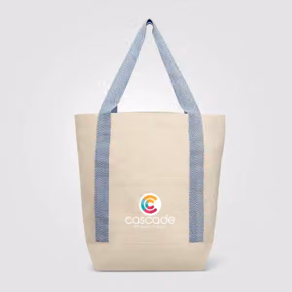 Niva Tragetasche mit Fronttasche aus 340 gsm recyceltem Baumwolltuch - 12.25L