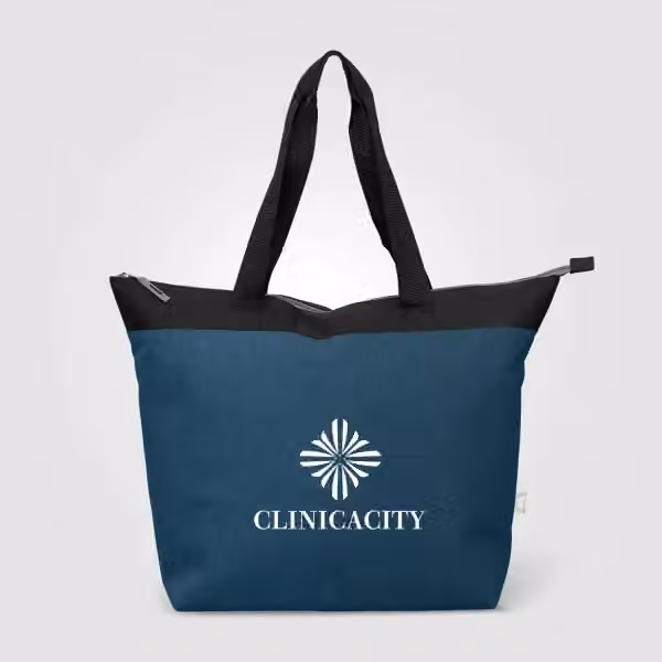 Metropolis Kühltasche mit Reißverschluss aus recyceltem 600D Polyester für 44 Dosen - 20 L