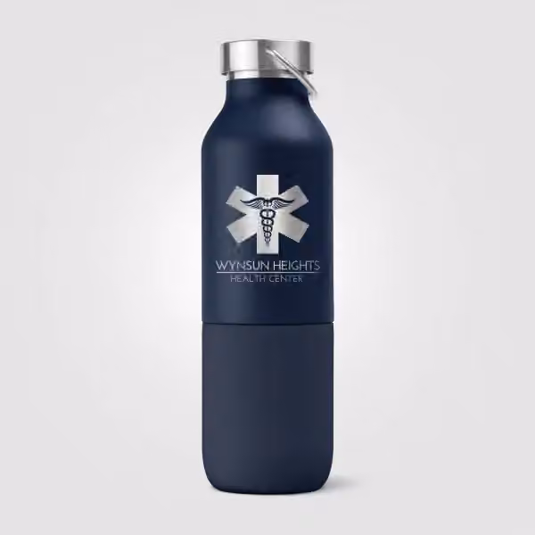 Freya Duo - 2-in-1 590 ml Recycling-Edelstahlflasche - Doppelwandig mit 325 ml Becher