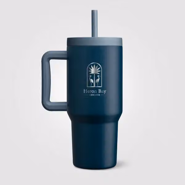 Grosche® Aspen 2-in-1 Edelstahl-Trinkbecher mit Thermofunktion und Trinkhalm - 945 ml