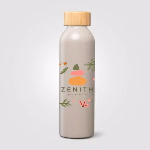 Eden Trinkflasche mit Bambusverschluss aus recyceltem Edelstahl - 590 ml