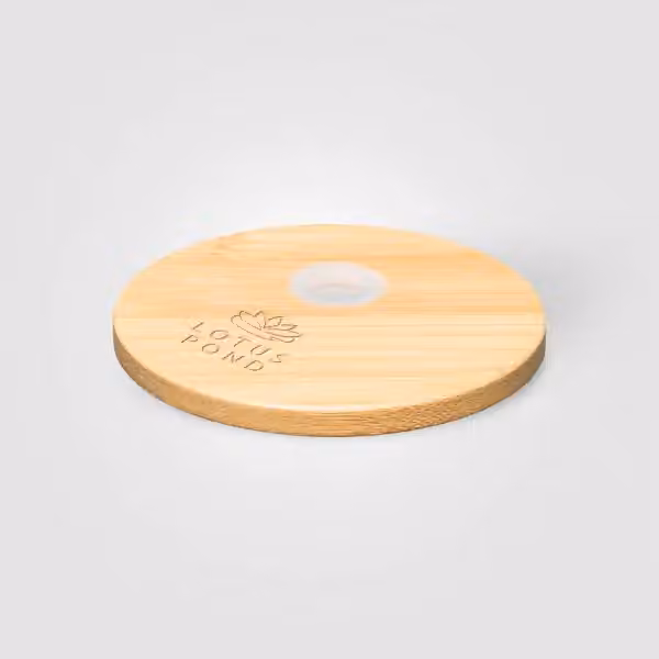 Cádiz Glasbecher mit Bambusdeckel - 500 ml