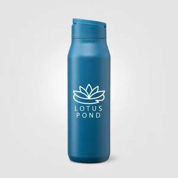 Majesty Trinkflasche aus recyceltem Edelstahl mit Smartphone-Halterung – 750 ml